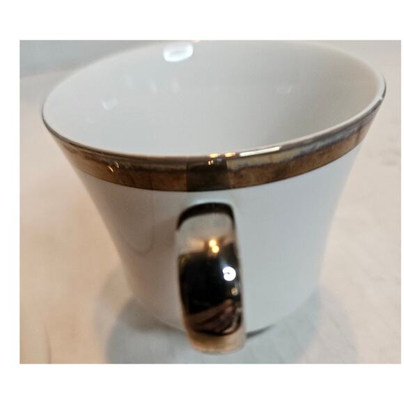 Teacup and Saucer Royal Song Fine China "Moonlight Rose" 1960's Black Gray Rose - Picture 4 of 10